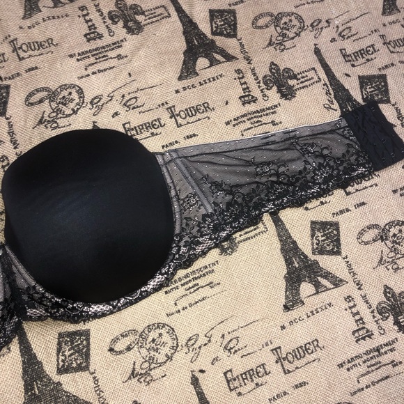 Torrid Black Padded Lace Strapless Push Up Bra - Picture 9 of 9